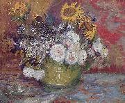 Vincent Van Gogh Stilleben mit Rosen und Sonnenblumen oil painting on canvas